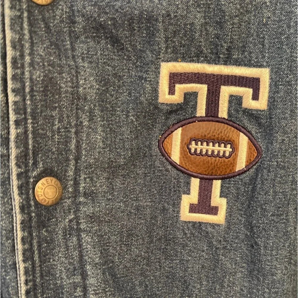 Vintage Disney Store Kids Varsity Jacket Size 10/12 Tigger Football 90s Y2K
